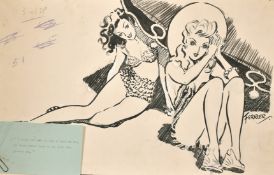 Arthur Ferrier (1891-1973) British, 'I told him not to lay a hand on me, he then makes love to me