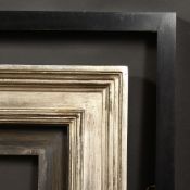 A 20th Century silvered box frame, rebate size - 22
