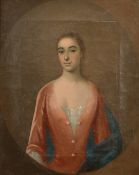 18th Century French School, a half-length portrait of a lady, oil on canvas, 10.5