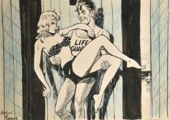 Arthur Ferrier (1891-1973) British, 'I know you rescued me-but that was half an hour ago!', ink,