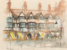 Ben Maille (1922-2017) British, A view of the Staple Inn, High Holborn, watercolour, signed and