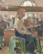 Tom Coates (b. 1941) British, 'The Arts Workshop, Newbury', oil on panel, signed with initials,