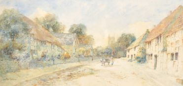 Leyton Forbes (act. 1900-1925) 'The Pedlars Cart', watercolour, signed, 10