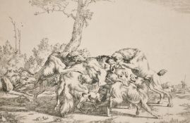 Marcus de Bye after Paulus Potter, 'The Standing Wolf' 6