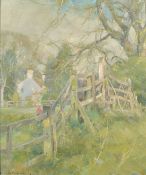 David Jan Curtis (b.1948) British, 'Old Stile, Holland House, Misson, Doncaster', oil on board,