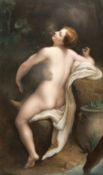 After Corregio, 'Jupiter and Io', A seated female nude with a ghostly figure in the background,