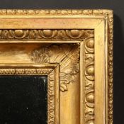A 19th Century gilt frame with inset mirror, rebate size - 15.75