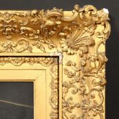 A 19th Century Continental gilt composition frame, rebate size - 19