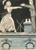 Arthur Ferrier (1891-1973) British, 'Sorry to be late, Archie darling, I had a bout of insomnia',
