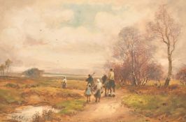 William Manners (1860-1930) British, Field workers returning home, signed, 7.75