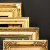 A 19th Century hollow frame and three other 19th Century frames, various sizes, (a/f) (4).