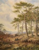 William Lakin Turner (1867-1936) British, a pair of landscapes of rural scenes, with figures in a