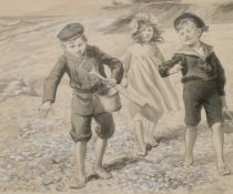 William Henry Charles Groome (10th/20th Century) British, a pair of scenes of children playing on