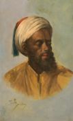 19th Century Continental School, a pair of head and shoulder portraits of North African gentlemen,