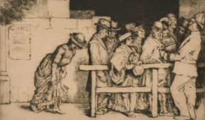 William Strang (1859-1921) British, 'A Music Hall Door, London', 6.25