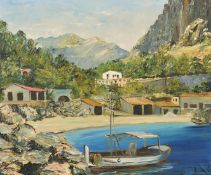 Dalia (20th Century), a set of three Continental views, oil on canvas, signed, the largest 18