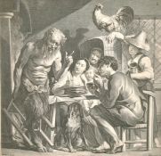 Lucas Vorsterman after Jordaens, 'The Table of the Satyr and the Peasant', 16