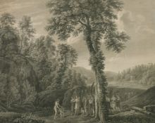 John Brown after Swanevelt, 18th Century copper engraving, Diana deceived by Venus 18