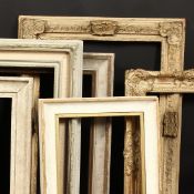 A group of seven painted frames, early 20th Century, all standard rebate sizes from - 12