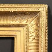 A 19th Century Continental gilt composition frame, rebate size - 18.5