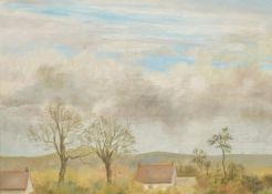 Pat Reid, 'View from Goldsithney' Penzance, oil on canvas board, initialled, 5.5