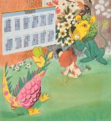 Bill Mevin (1922-2019) British, The Herbs, Calendar 1970, drawing, signed, 9.75