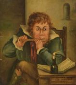J N. Harrop, The flute player, oil on board, signed and dated 1875, 14