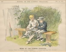 Punch, or the London Charivari, May 24, 1922, hand coloured print cartoon, 'More of the coming