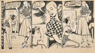 Arthur Ferrier (1891-1973) British, 'I suppose you're going to slim the T.V. way, Sally?', a