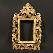 An Early 19th Century carved Florentine frame, rebate size - 7.5
