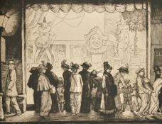 William Strang (1859 - 1921) British, 'Selfridge's Toy Window, London', etching, signed by David