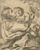Old Master engraving, 17th / 18th Century, A mother and child, on paper, 4