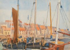 A. Dalyell, A Scottish harbour, watercolour, signed and dated 1920, 10.5