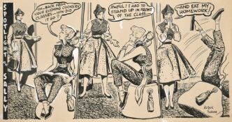 Arthur Ferrier (1891-1973) British, 'Oh- back from your evening cookery classes-How did it go?', a