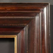 A 19th Century Continental Polished Hardwood frame, rebate size - 20.75