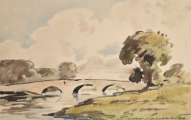 Percy Lancaster, Three Christmas cards, landscape views, watercolours, each signed, dated and