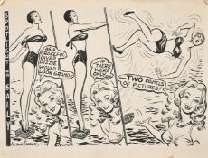 Arthur Ferrier (1891-1973) British, 'As a graceful diver Dizzie would look grand', a spotlight on