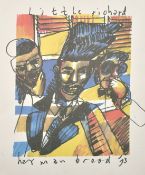 Herman Brood (1946-2001) Homage to 'Little Richard', print, signed and dated '93, 16.5