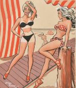 Arthur Ferrier (1891-1973) British, 'My only regret is I didn't buy this bikini earlier in the