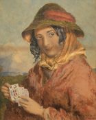 Mason, Travelling gypsies around a fire, watercolour, signed Mason, 18.75