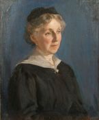 19th Century Scottish School, a portrait of a lady dressed in black, oil on canvas, 20