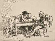 Edmund Blampied (1886-1966), 'An Argument', etching, signed in pencil, 6
