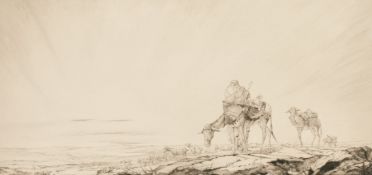 Edward Julius Detmold (1883-1957) British, 'Changing Pastures', etching, signed in pencil, 7