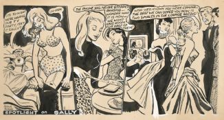 Arthur Ferrier (1891-1973) British, 'It's to-night we're having our TV party, isn't it Sally?', a