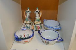 A quantity of Quimper china.