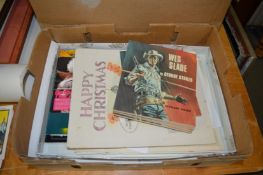 A quantity of unframed prints, postcards, books etc.