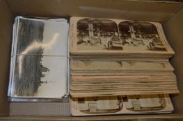 A quantity of viewing slides and photographs.