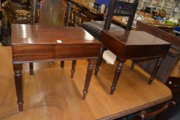 A pair of mahogany occasional tables / bidets.