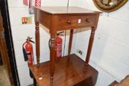A 19th century mahogany single drawer side table.