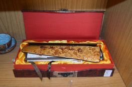 A modern Chinese scroll, boxed.